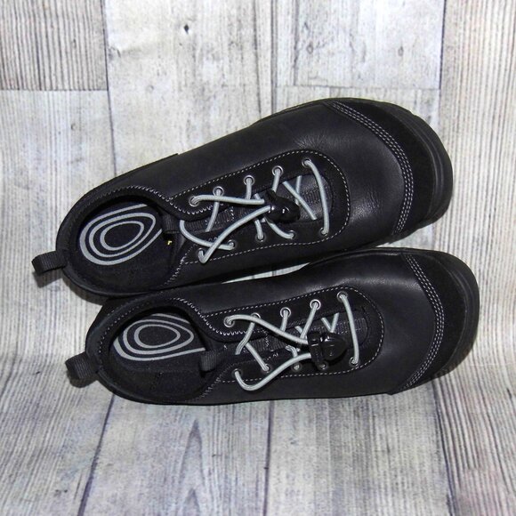 KEEN Hush Lea CNX Black Leather Sneakers Womens Size 8 - Picture 6 of 7